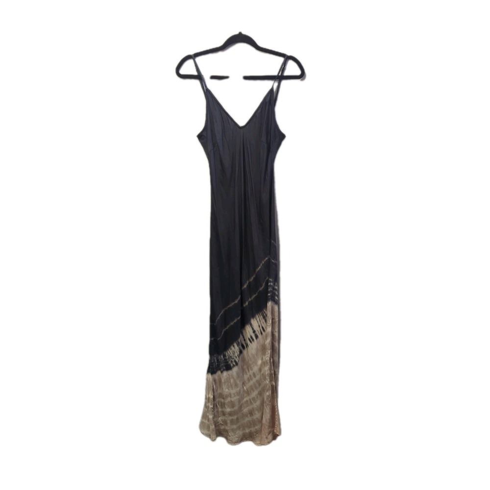 River + Sky Brooklyn Slip Dress Gray Black Ombre Tie Dye Womens M Eco Viscose